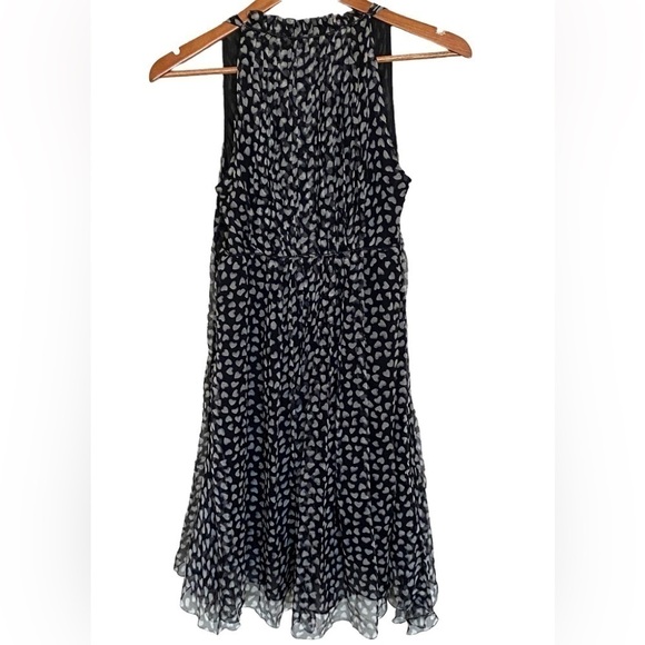 Leon Max Limited Edition Hearts 100% Silk Empire Waist Halter Dress, Size 4 - Picture 3 of 14